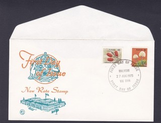 1975 WILDFLOWER DEFINITIVE FULL SET DECIMAL STAMP WESLEY FIRST DAY COVER #19