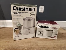 Cuisinart Frozen Yogurt, Ice Cream & Sorbet Maker 1.5 quarts W/Extra Bowl, New!