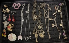 Disney Signed Various Jewelry Lot Mickey Mouse Winnie The Pooh Cinderella Etc