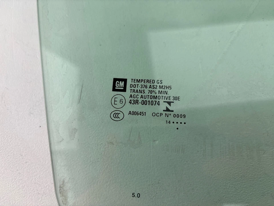 Cadillac ATS 2015-2018 cupé puerta delantera derecha ventana vidrio OEM Foto 4 de 4