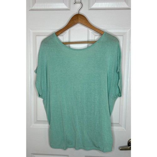 Cherish Oversize Open Back Soft Green Mint Casual Top Bluse Gr. Medium - Bild 3 von 7