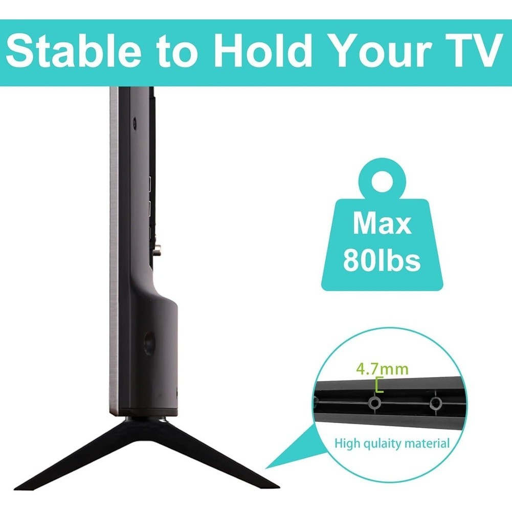 For Living Room TV TV Stand Base Flat Screen Stand Wide Compatibility 28"-65"