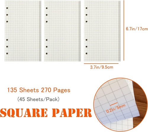 DY.2ten A6 6-Loch Ordner Notizbuch Minen Set - 135 Blatt quadratisches Papier - Bild 2 von 7