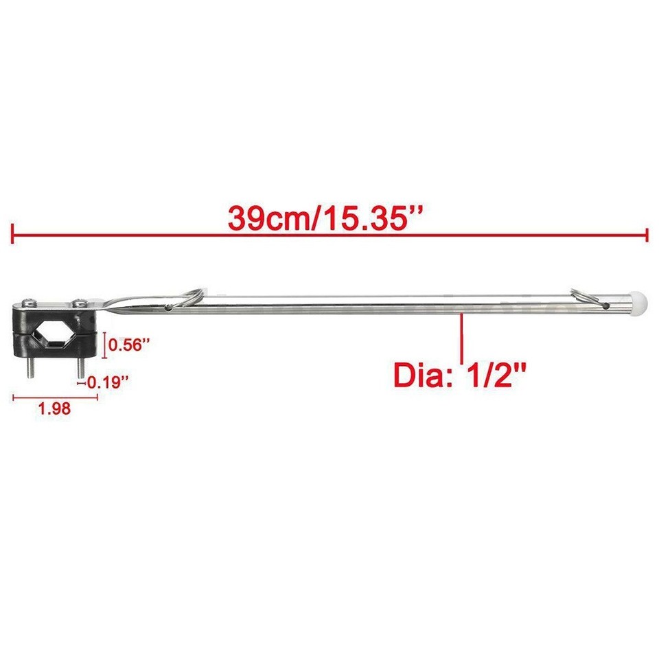 Marine Flagpole Rail Mount Rail Clamp Replacement 1 Piece 1pc Accessory ...