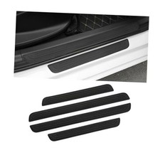 Car Door Sill Plate Protectors, 4 Pcs PVC Soft Rubber 23.6 2.4 15.7 2.4 Black