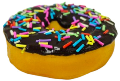 Display Fake Food Prop Chocolate Glazed Donut With Sprinkles