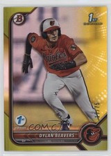2022 Bowman Draft 1st Edition Yellow Foil 19/75 Dylan Beavers #BD-160 0xy0