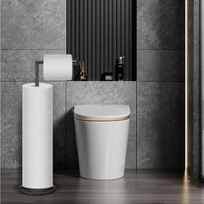 Bathroom Paper Stand Toilet Paper Roll Holder Tissue Storage Stand Stainless USA