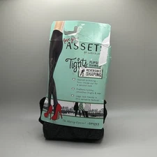 Love Your Assets Sara Blakely Reversible Shaping Tights Black Diamond New Size 5