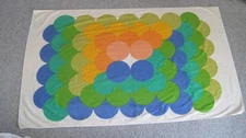 Vintage Retro 1970’s Hilasal Abstract Geometric Fish Scale Beach Towel 42” X 71”