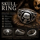 925 Sterling Silver Vintage Scull    Ring Size 9.5  10g
