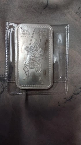 Samurai Warrior 1 Troy Oz .999 Fine Silver Bar