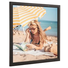 20x20 Wood Frame Black, Rustic Natural Wooden 20x20in Poster Picture Frame, Dist