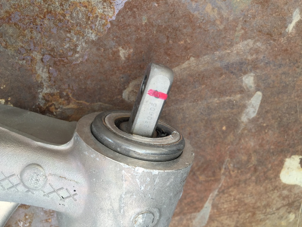 Ferrari California rear left lower control arm damaged