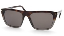 NEW TOM FORD Vincent TF1176 ECO 55N Gray Havana SUNGLASSES 56-15-145mm B44 Italy