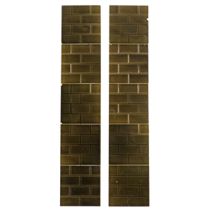 Ot128 Antique Brown Glazed Brick Victorian Fireplace Tiles Ebay