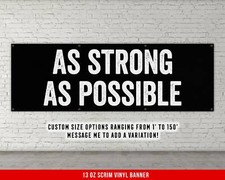 Motivational Banner - Large Quote Wall Art - Home Gym Decor