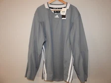 Adidas Mystic Grey STK A AG Blank Hockey Jersey New Mens Sizes With Fight Strap
