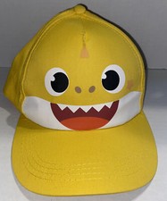 Youth Baby Shark Yellow Hat Nickelodeon Snap Back Adjustable Super Cute New
