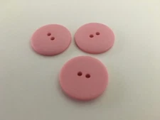 25 NEW 1 INCH DULL FINISH  PINK  BUTTONS