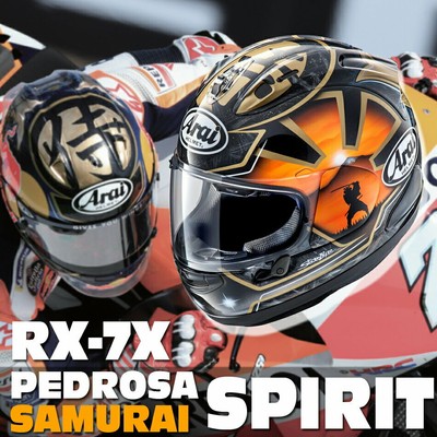 ARAI GENUINE OEM RX-7X PEDROSA SAMURAI SPIRIT GOLD FULL FACE HELMET | eBay