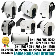Brother Compatible Sticky Thermal Labels DK-11201 11202 11203 11204 11208 11218