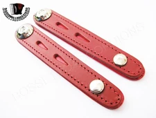 Accordion Bellow Straps Red Pair w/Hardware Balghalter, Balgriemen