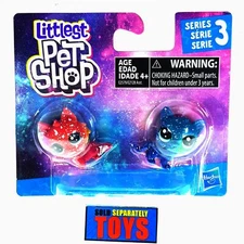 Littlest Pet Shop Series 3 CAT red blue cats Cosmic Pounce BFFs figure LPS pack