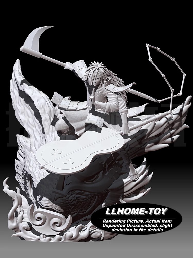 mafu　ミニチュア Anime Ninja Uchiha Madara hold fan & sickle battle Resin 3D Print