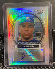 C.J. Henry 2005 Bowman Sterling 1st Year Card Refractor #158/199 Auto