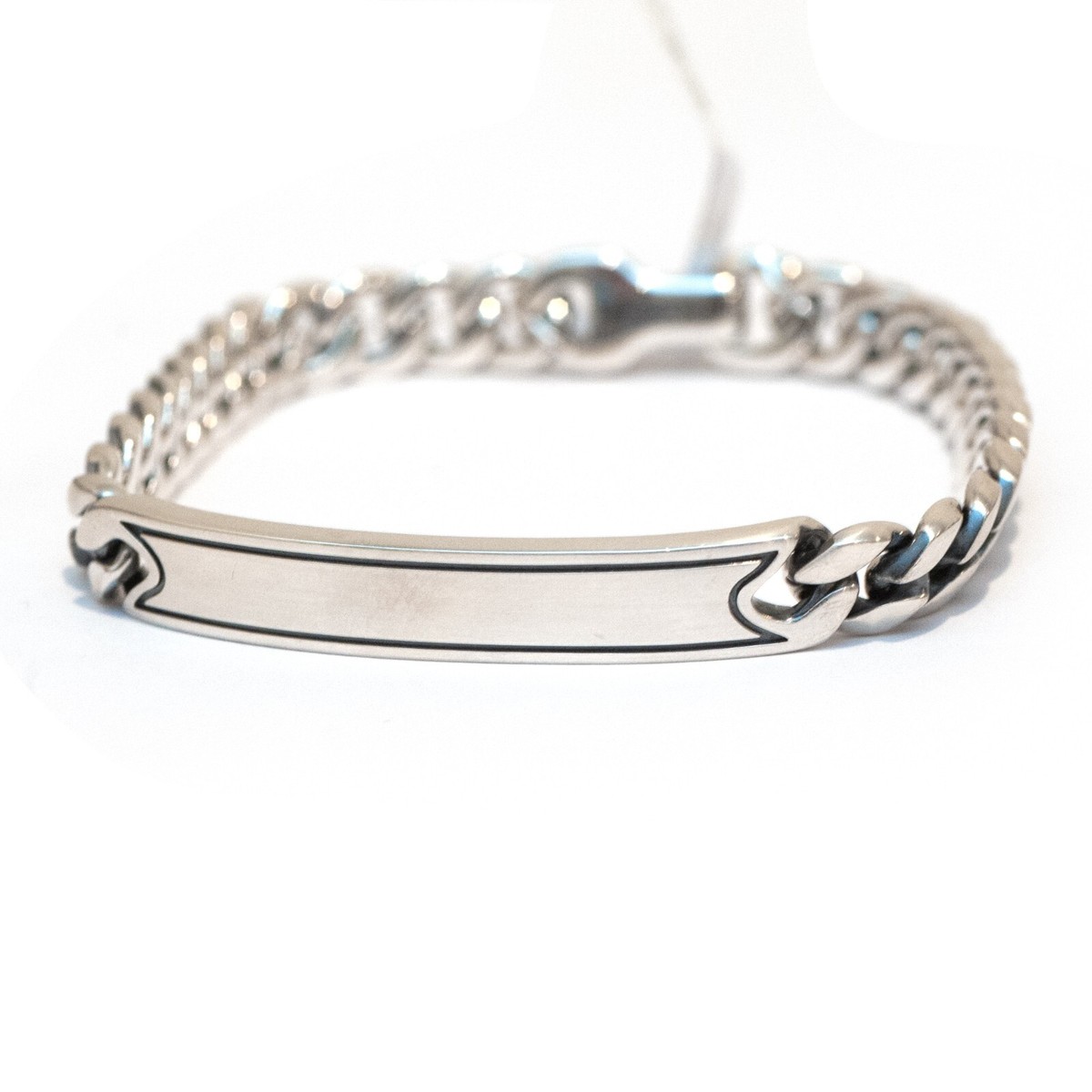 DAVID YURMAN New Mens 8mm Curb Chain ID Bracelet in Sterling