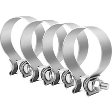 4 inch Exhaust Clamp 304 Stainless Steel Narrow Exhaust Band Clamp 4pcs