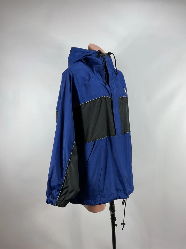 Jaqueta corta-vento masculina vintage anos 90 anos 80 Joe Boxer GG azul - Imagem 4 de 4