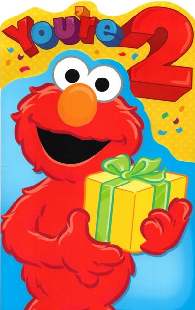 Elmo Happy 2nd Birthday Greeting Card Two Times The Giggles