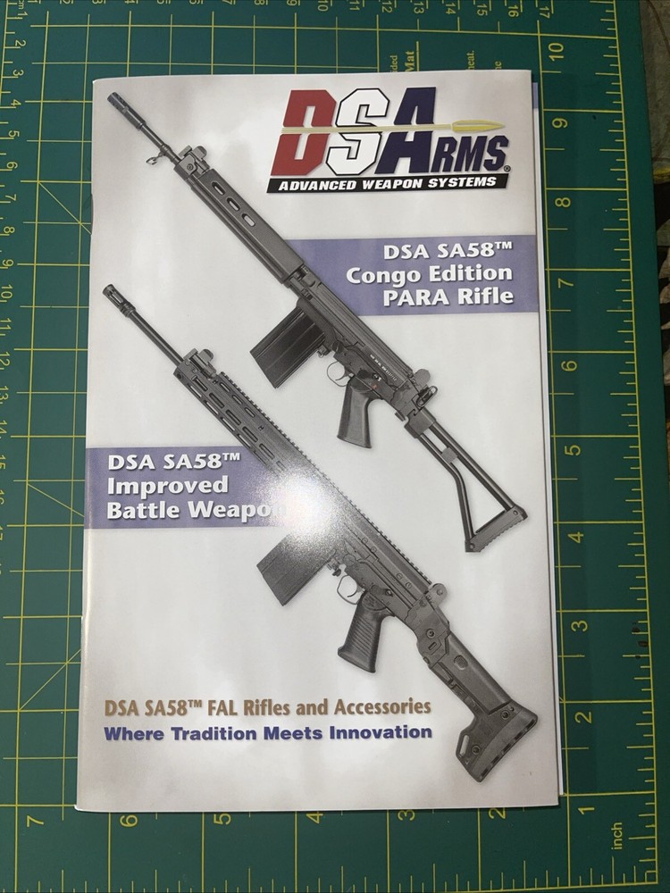 Folleto de armas DSA SA58 OSW DMR rifle pistola carabina DSA RPD M203 ZM-4 MRC