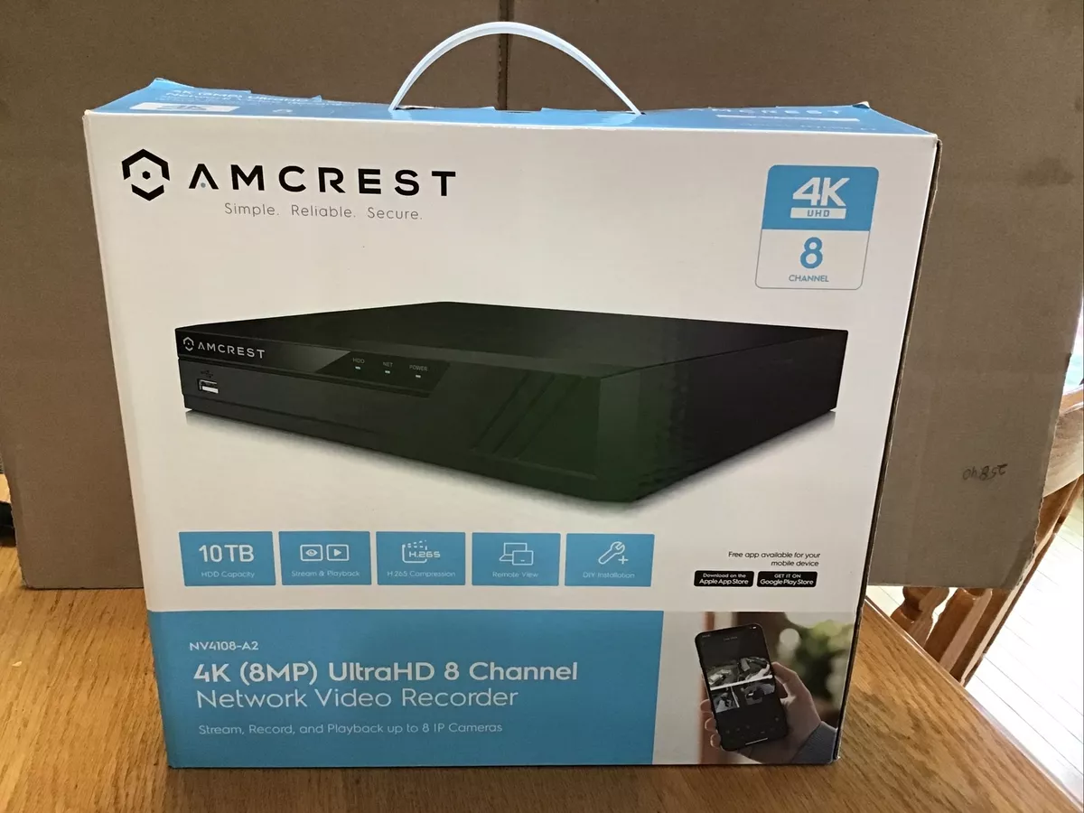 Amcrest NV4108 A2 1080P Supports up to 8 x 8 MP IP Wifi HDD Not