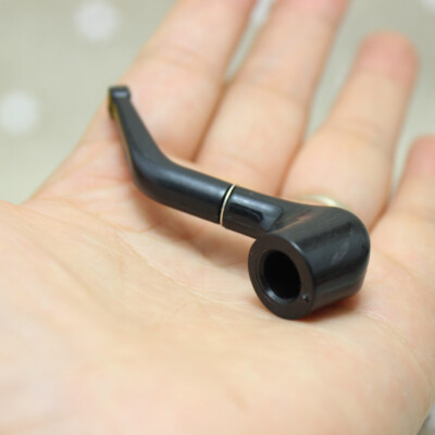mini pipe tobacco 10Pcs Plastic Mini Pipe Tobacco Portable Black Smoking Pipe 6cm Collection  Gifts