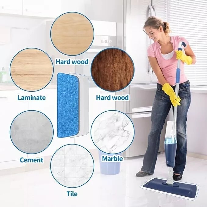 10-Pack Microfiber Mop Replacement Pads For Bona & Other Spray Mops | Dry/Wet Floor Cleaning For Hardwood, Tile, Laminate - View #2