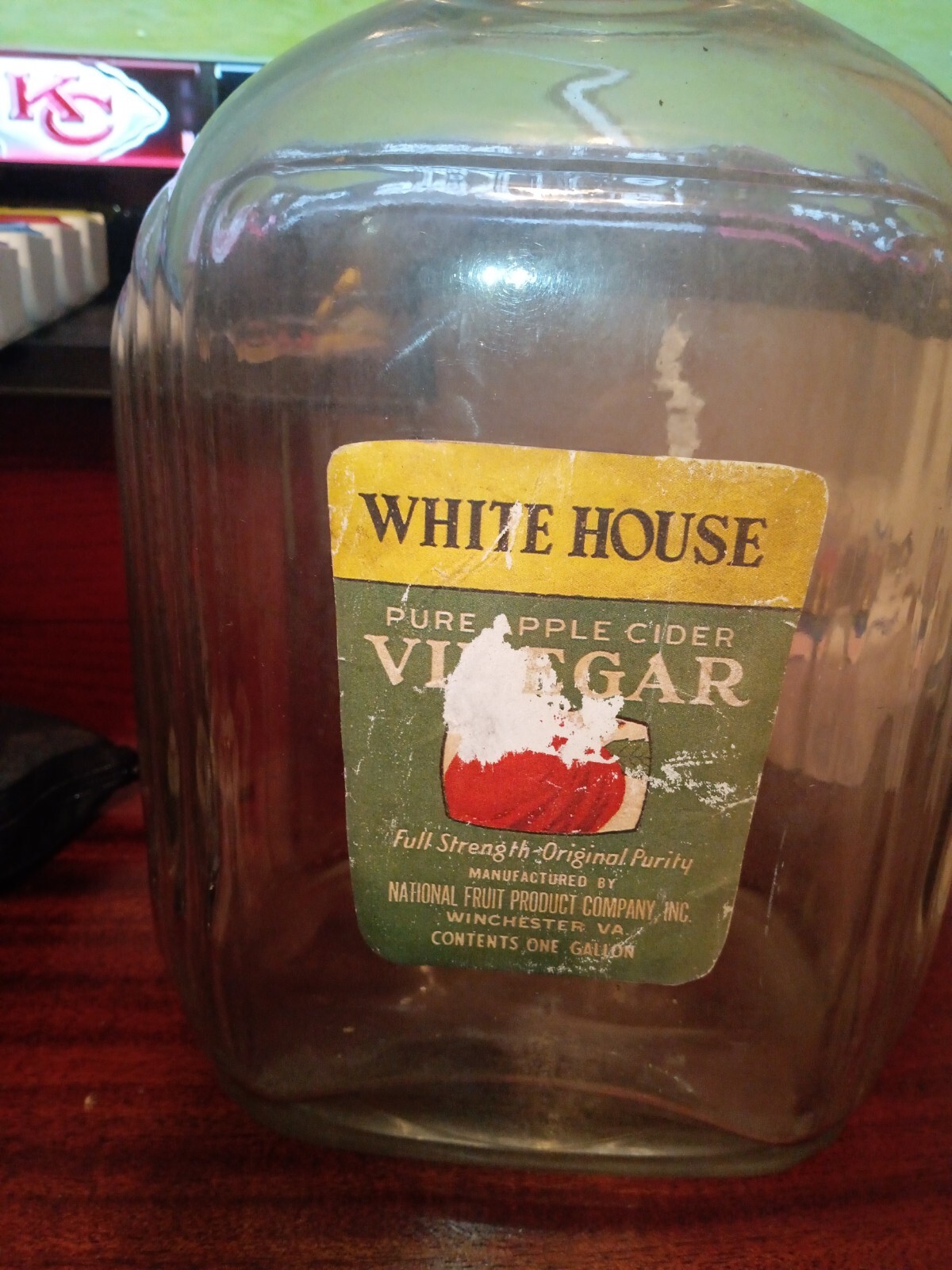 Vintage White House Vinegar Gallon Bottles With Ridges Down The Sides