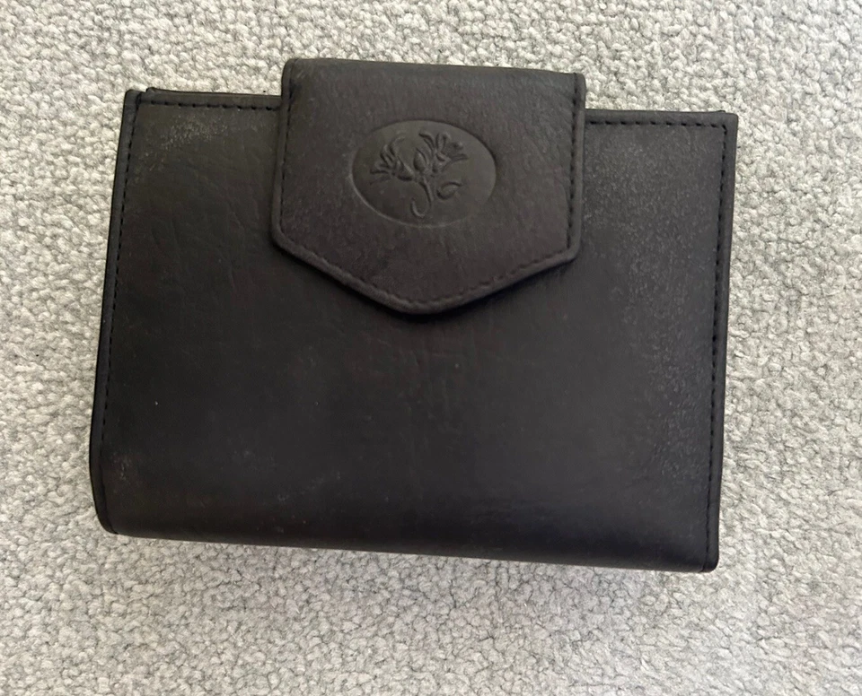 Buxton Black Leather Purse / Wallet New In Box - Image 2 of 4