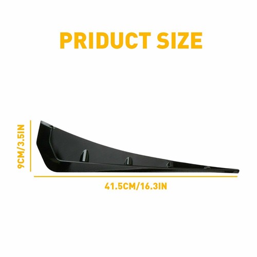 Pair Glossy Black Car Exterior Side Fender Vent Air Wing Cover Trim Accessories - Picture 8 of 12