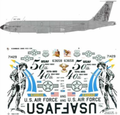 Experts Choice Decals 1/72 EC-135C/KC-135D/E Kansas ANG 50th Ann. Stratotanker