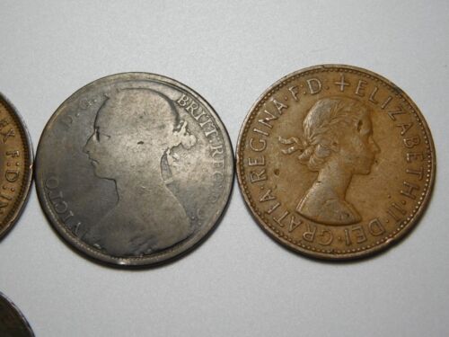 6 BRITISH UK GREAT BRITAIN ONE PENNY COIN LOT 1890 1909 1926 1947 1948 1961 - Picture 5 of 13