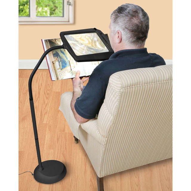 illuminated magnifier table lamp
