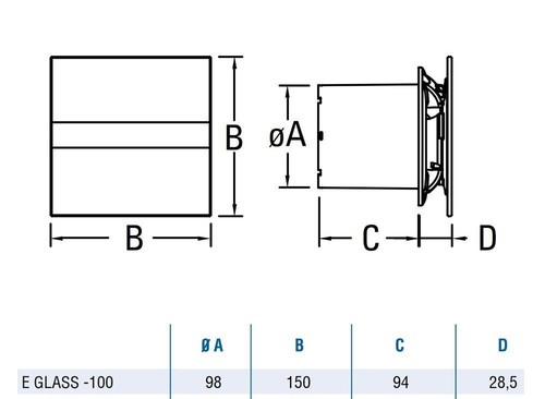 Ventilator Lüfter CATA E-100 GTH incl. Rückschlagklappe !!! Timer Nachlauf Feuch - Bild 4 von 4