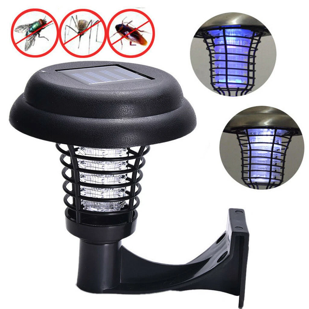 Solar Powered Mosquito Killer Wall Lamp Bug Zapper Fly Insect Repeller Outdoor p