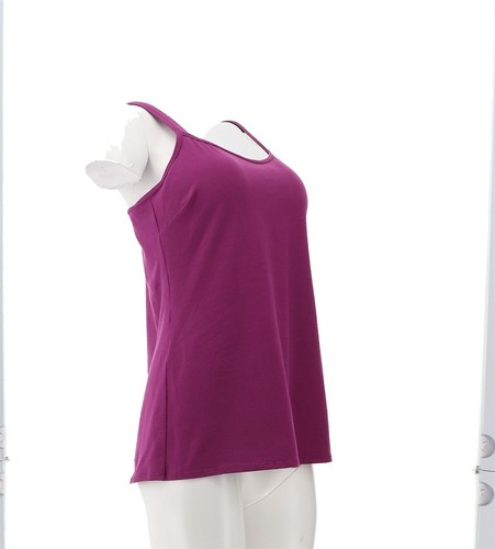 Rhonda Shear Adjustable Strap Tank Molded Cup Shelf Bra Plum M NWOT (500) - Picture 8 of 8