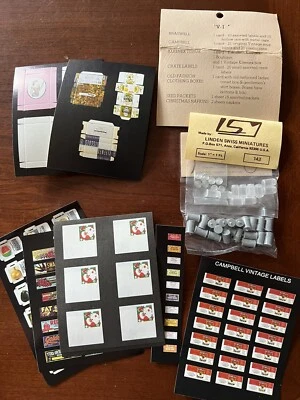 CAMPBELL’S NIP V1 Dollhouse Miniatures Farrow Grocery KIT 10 JARS 21 CANS STARTER KIT RARE