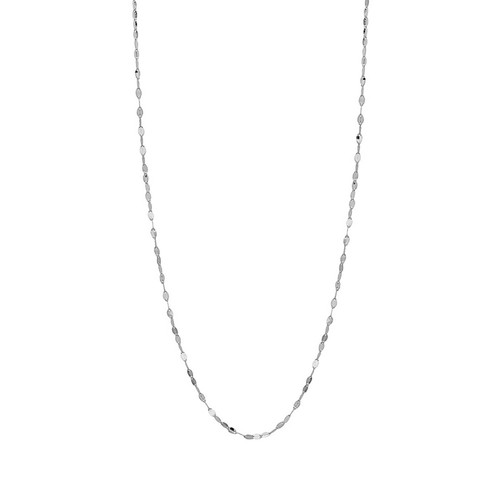 10K Gold 2MM Diamond Cut Mirror Chain Necklace - Yellow, Rose & White Gold - Picture 3 of 30