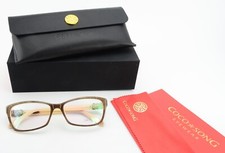 Lunettes COCO SONG Get Blue col 4 Cat Eye carrées artificielles marron feuill...